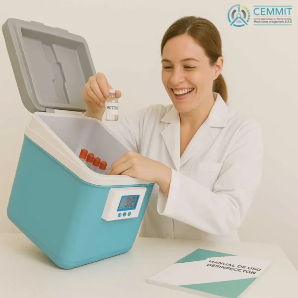 Nevera Portátil 10 litros con Termómetro de Máximas y Mínimas - CEMMIT
