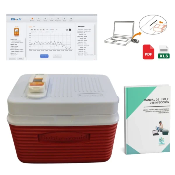 Nevera Portátil 4.7 litros con Termómetro Datalogger - Imagen 2