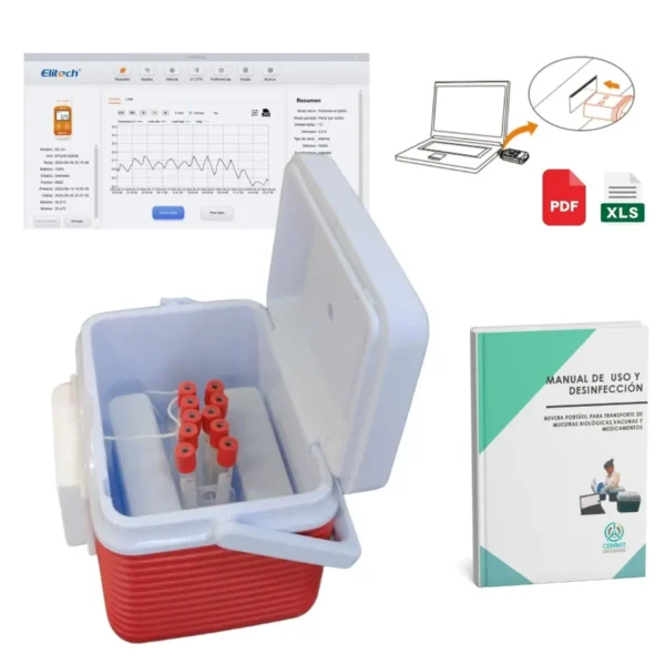 Nevera Portátil 4.7 litros con Termómetro Datalogger - Imagen 4