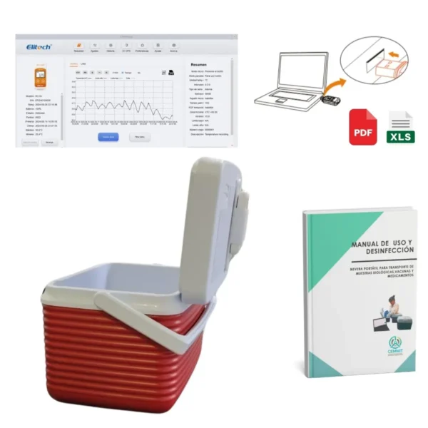 Nevera Portátil 4.7 litros con Termómetro Datalogger - Imagen 5